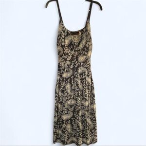 Allison Brittney Paisley Print Blue and White Adjustable Strap Midi Sundress